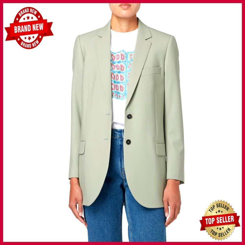 Wool Blazer Jacket with Inner Pocket, Dry Clean Only, Button Closure